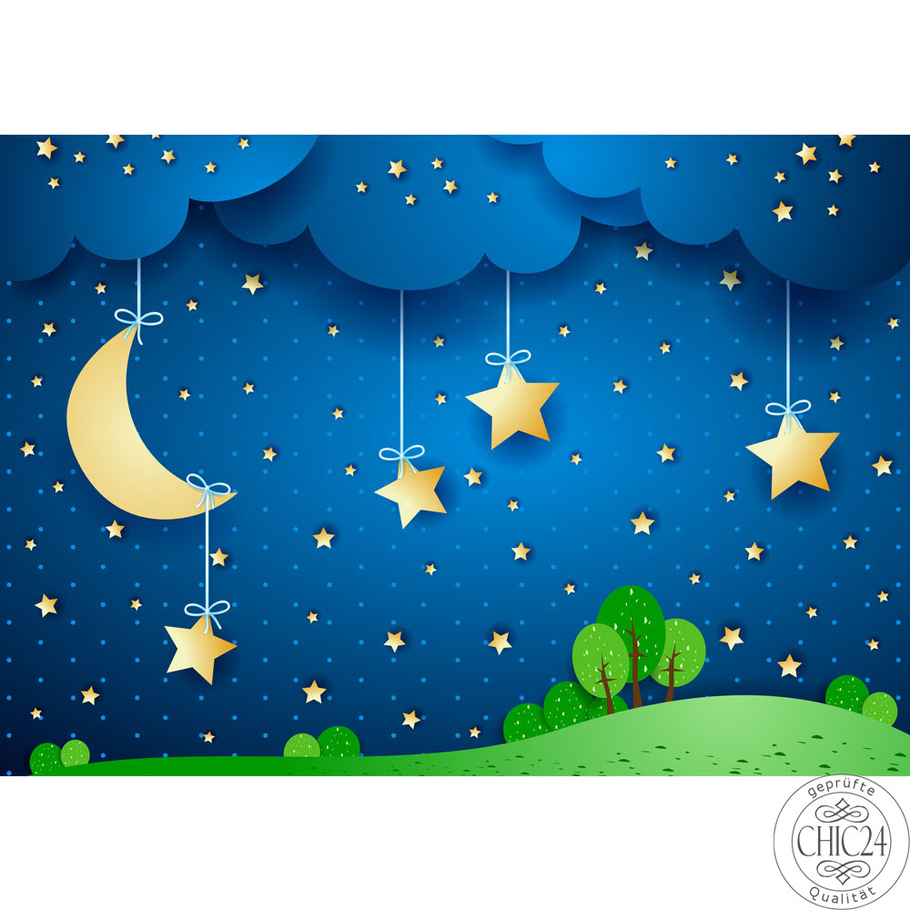 Fototapete Sternenhimmel Stars Sterne Leuchtsterne Nachthimmel Mond no. 120