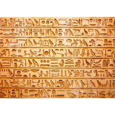 Vlies Fototapete no. 180 | gypten Tapete Hyroglyphen Alt Abstrakt Ornamente Symbole gelb