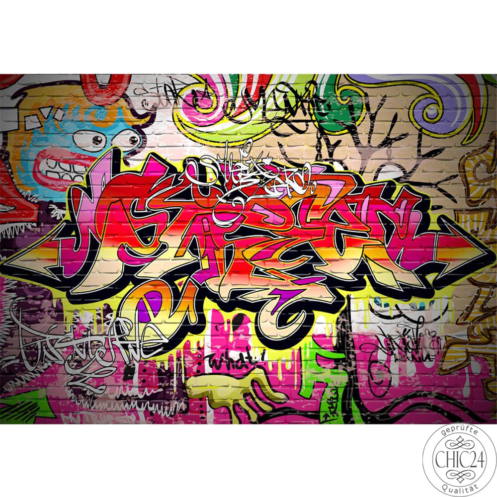 Fototapete Kinderzimmer Graffiti Streetart Graffitti Sprayer bunt no. 220