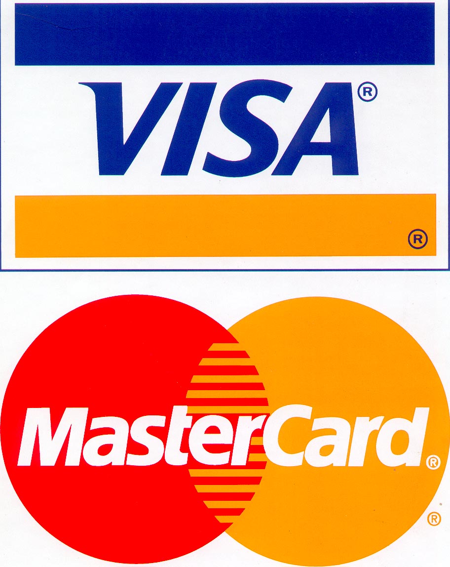 Bezahlung mit Kreditkarte über Visa oder Mastercard