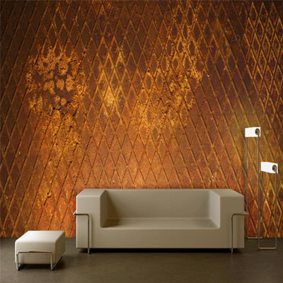 Tapete Rostblech Waffel gross