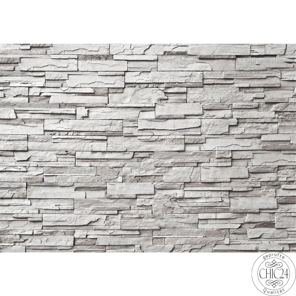 Vlies Fototapete no. 19 | Noble Grey Stone Wall Steinwand Tapete Steinwand Steinoptik Stein Steine Wand Wall grau