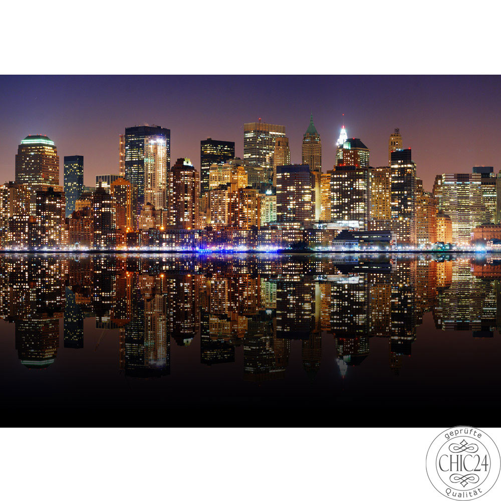 Vlies Fototapete no. 20 | New York Lights Skyline USA Tapete New York City USA Amerika Empire State Building Big Apple schwarz