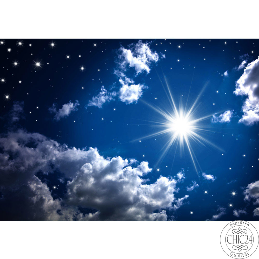 Vlies Fototapete no. 23 | Romantic Stars Sternenhimmel Tapete Sternenhimmel Stars Sterne Leuchtsterne Nachthimmel blau