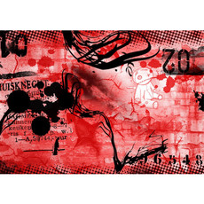 Vlies Fototapete no. 36 | Red Graffiti Wall Kindertapete Tapete Kinderzimmer Kindertapete Teen Jugendzimmer Graffiti rot