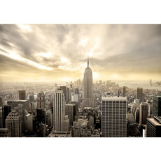 Vlies Fototapete no. 37 | Manhattan Skyline View USA Tapete New York USA Skyline Sephia Empire State Building braun