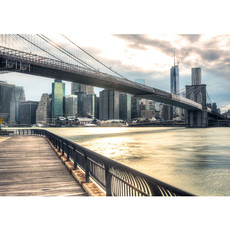 Fototapete New York USA Skyline Sephia Brooklyn Bridge NYC no. 43