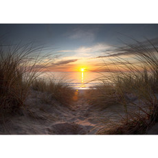 Vlies Fototapete no. 74 | North Sea Sunset Strand Tapete Meer Nordsee Ostsee Beach Wasser Blau Himmel Sonne Sommer blau