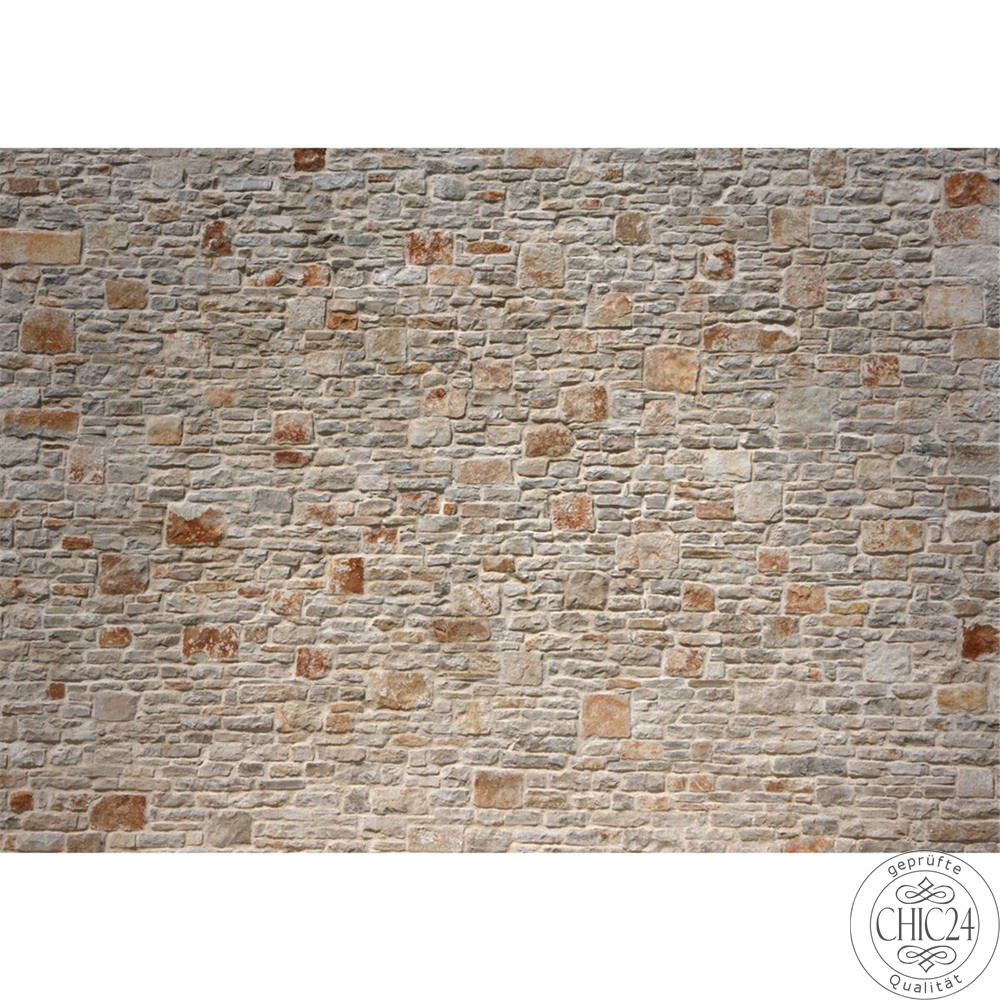 Vlies Fototapete no. 82 | Royal Stone Wall Steinwand Tapete Steinoptik Stein Steine Wand Wall 3D Effekt alte Mauer beige