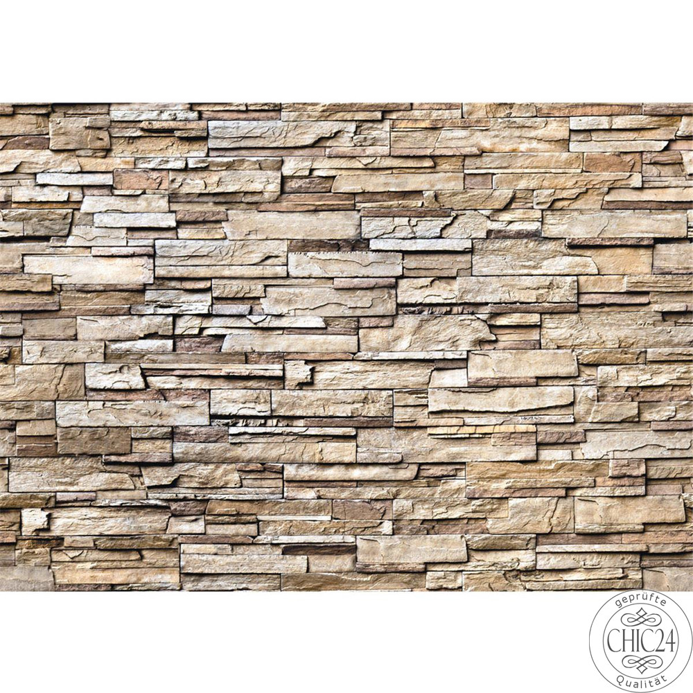 Vlies Fototapete no. 135 | Noble Stone Wall - natural - anreihbar Steinwand Tapete Steinoptik Stein Wand Wall beige