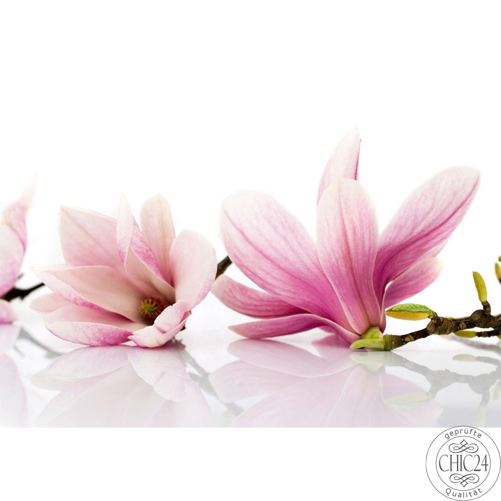 Vlies Fototapete no. 202 | Berge Tapete Orchidee Blumen Blumenranke Rosa Natur Pflanzen Abstrakt beige