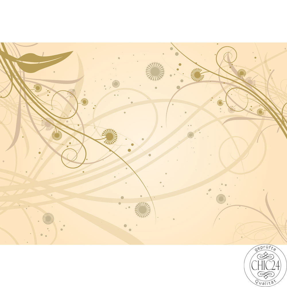 Vlies Fototapete no. 208 | Ornamente Tapete Ornamente Beige Natur Pflanzen Abstrakt beige