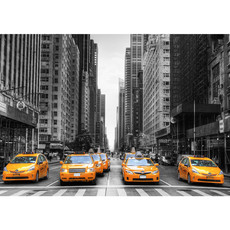 Vlies Fototapete no. 210 | Manhattan Tapete Manhattan Skyline Taxis City Stadt Skyscapers grau