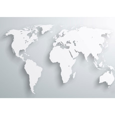 Vlies Fototapete no. 215 | Welt Tapete Weltkarte Atlas Kontinente 3D Optik braun