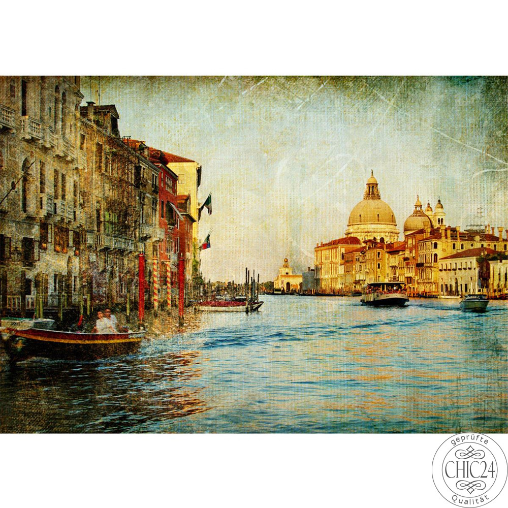 Vlies Fototapete no. 228 | Venedig Tapete Venedig Kanal Italien Stadt Wasser beige