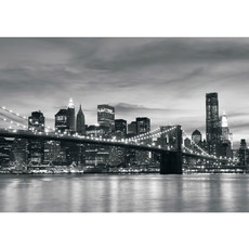 Vlies Fototapete no. 269 | New York Tapete New York Bridge Lightning schwarz - wei