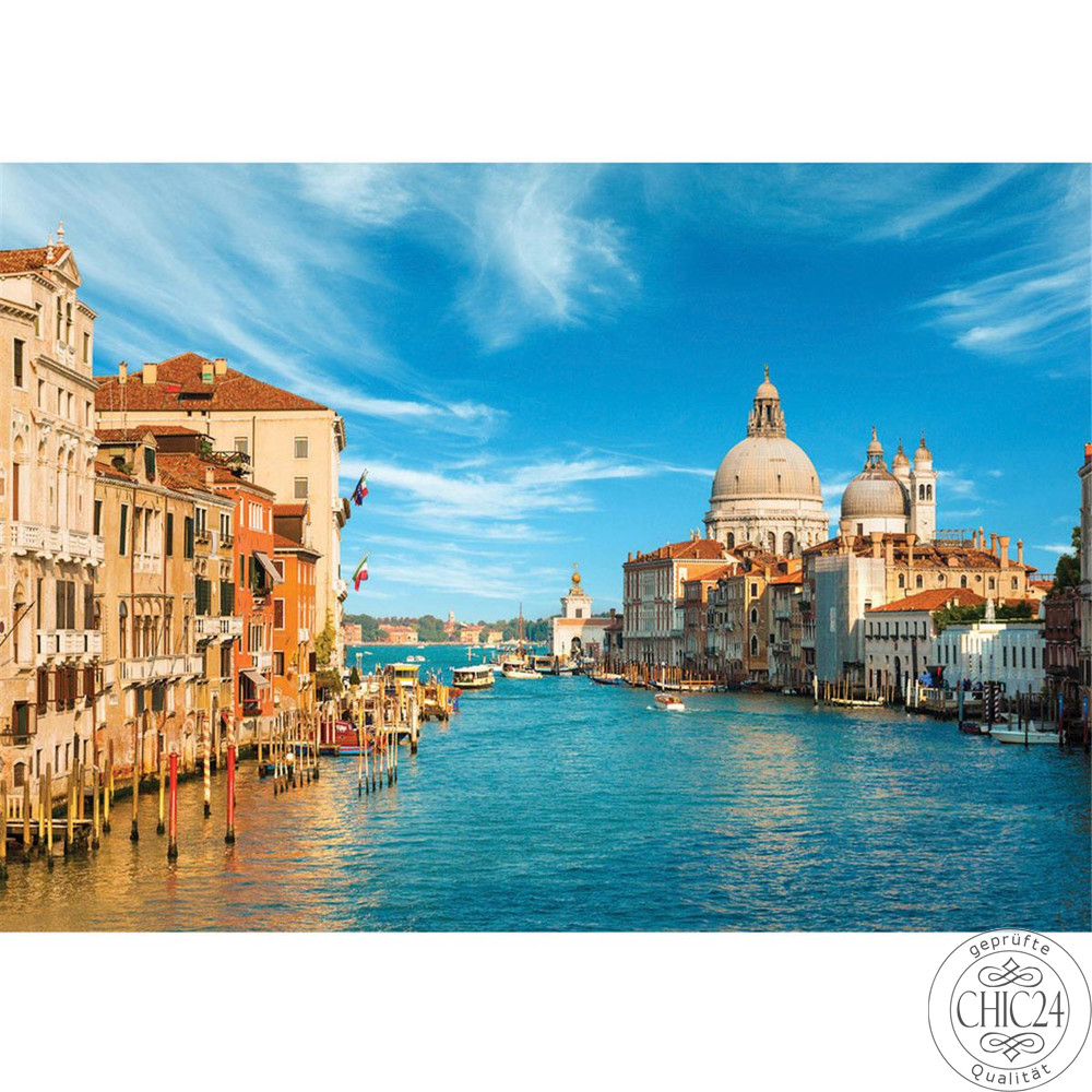 Vlies Fototapete no. 444 | Venedig Tapete Venedig Wasser Dom Himmel Huser Italien blau