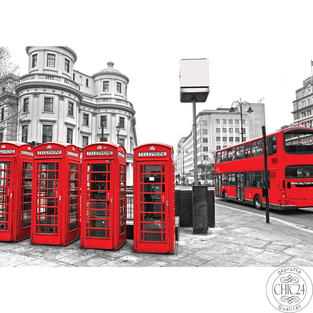 Fototapete London Bus Telefonzelle no. 1296
