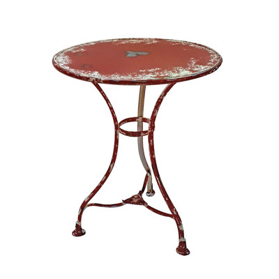 Gartentisch Schmiedeeisen antik Rot