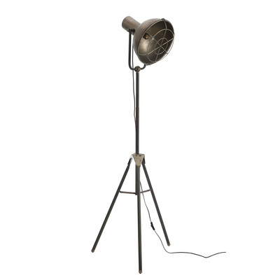 STANDING LAMP ROUND METAL GREY