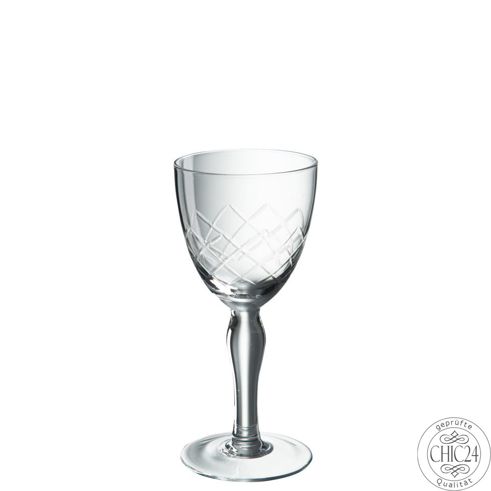 WINEGLASS ENGRAVED GLASS TRANSPARENT