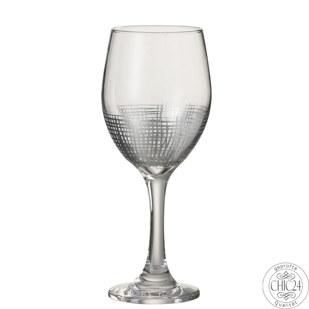 Weinglas mit Silber (9x9x21cm)