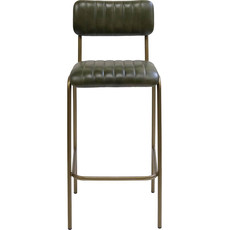 Diner Barhocker mit gestepptem Leder
