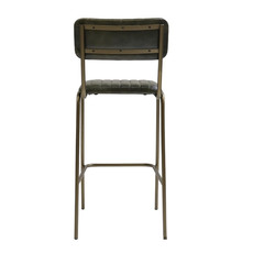 Diner Barhocker mit gestepptem Leder