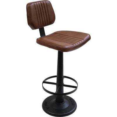 Barhocker Vejle mit gepolstertem Ledersitz